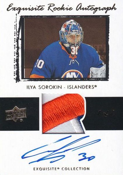 AUTO RC patch karta ILYA SOROKIN 20-21 Exquisite 03-04 Rookie Tribute Autograph Gold 1/1